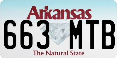 AR license plate 663MTB