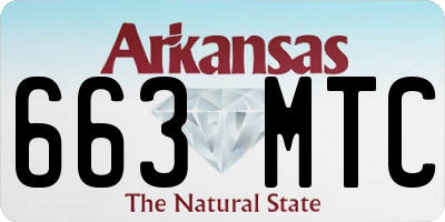 AR license plate 663MTC