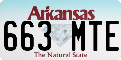 AR license plate 663MTE