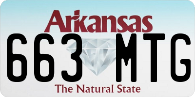 AR license plate 663MTG
