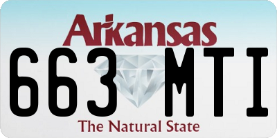 AR license plate 663MTI