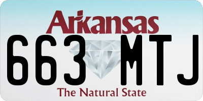 AR license plate 663MTJ
