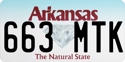 AR license plate 663MTK