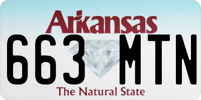 AR license plate 663MTN