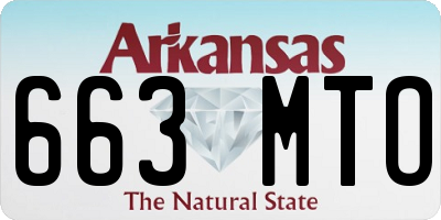 AR license plate 663MTO