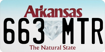 AR license plate 663MTR