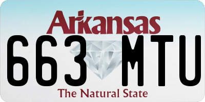 AR license plate 663MTU