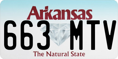 AR license plate 663MTV