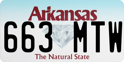 AR license plate 663MTW