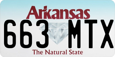 AR license plate 663MTX