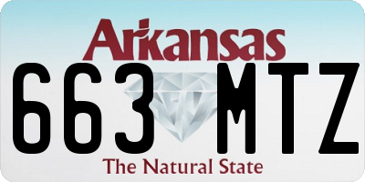 AR license plate 663MTZ