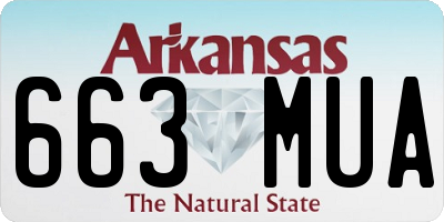 AR license plate 663MUA
