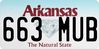 AR license plate 663MUB