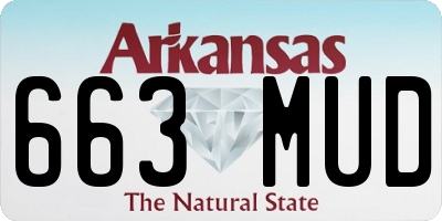AR license plate 663MUD