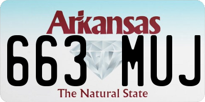 AR license plate 663MUJ