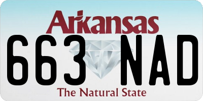 AR license plate 663NAD