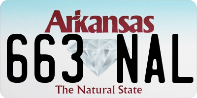 AR license plate 663NAL