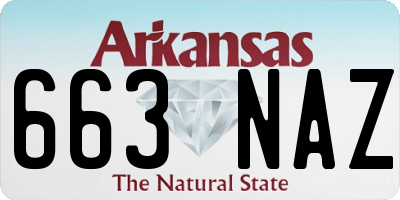 AR license plate 663NAZ