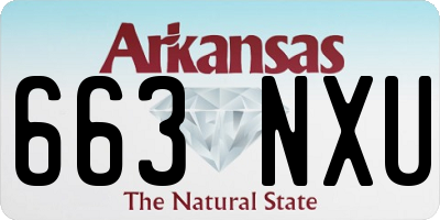 AR license plate 663NXU