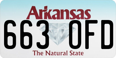 AR license plate 663OFD