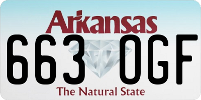 AR license plate 663OGF
