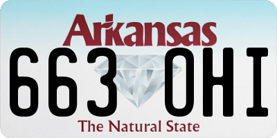 AR license plate 663OHI