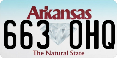 AR license plate 663OHQ