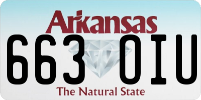 AR license plate 663OIU