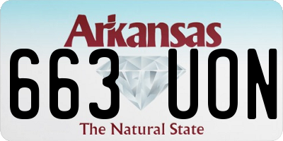 AR license plate 663UON