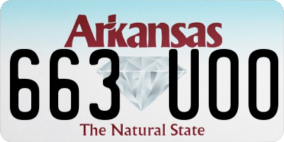 AR license plate 663UOO