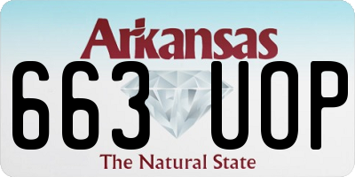 AR license plate 663UOP