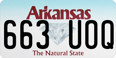 AR license plate 663UOQ