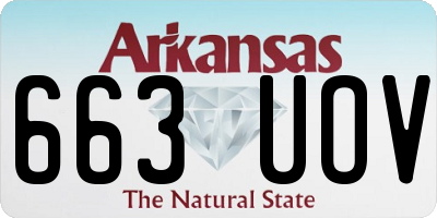 AR license plate 663UOV