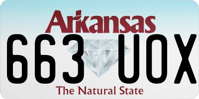AR license plate 663UOX