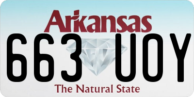 AR license plate 663UOY