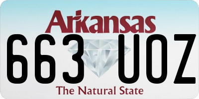 AR license plate 663UOZ