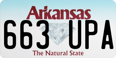 AR license plate 663UPA