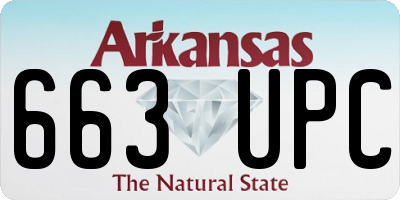 AR license plate 663UPC