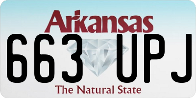 AR license plate 663UPJ