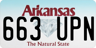 AR license plate 663UPN