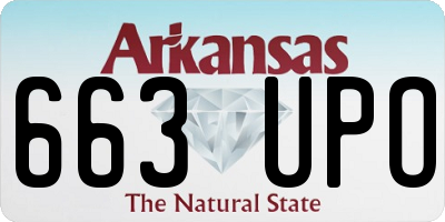 AR license plate 663UPO