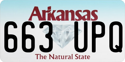 AR license plate 663UPQ