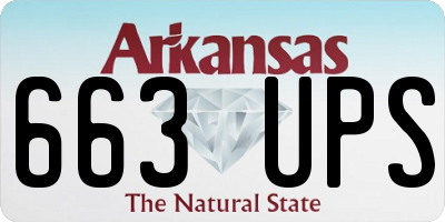 AR license plate 663UPS