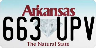 AR license plate 663UPV