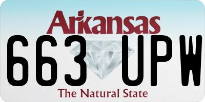 AR license plate 663UPW
