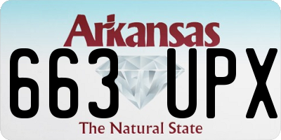 AR license plate 663UPX