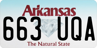 AR license plate 663UQA