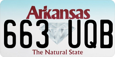 AR license plate 663UQB