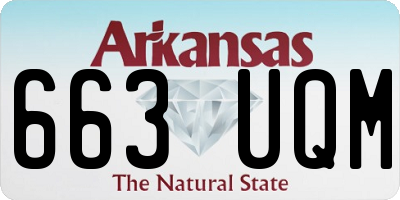 AR license plate 663UQM