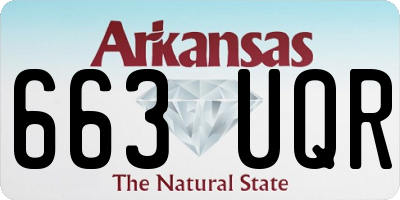 AR license plate 663UQR